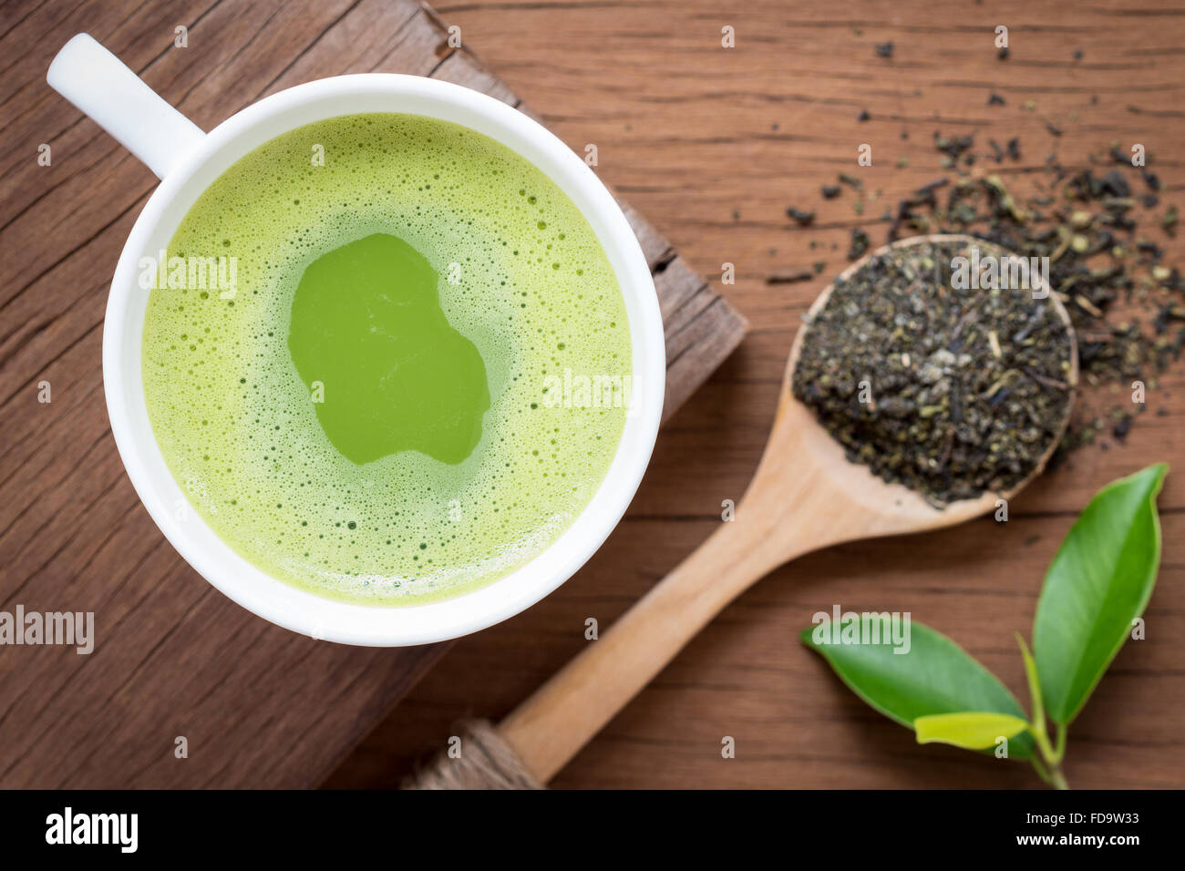 green tea nutrition beverage for healthy Stock Photo