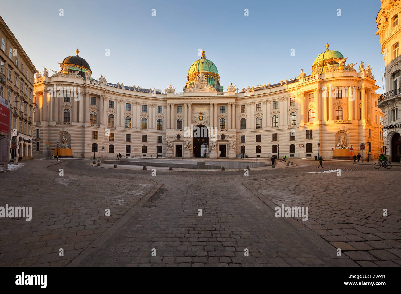 Square in front of the Hofburg palace in Vienna. Stock Photo