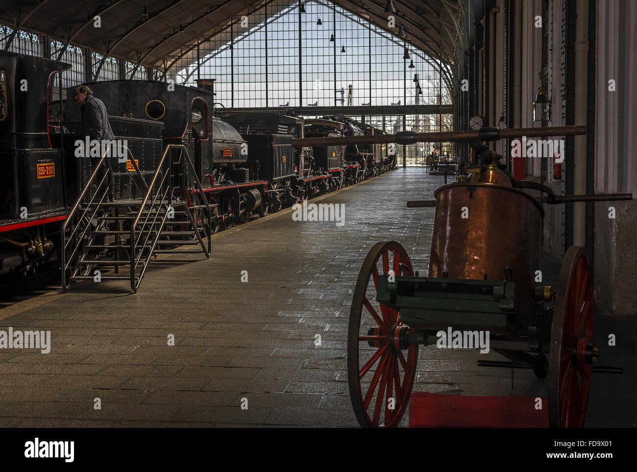 A operator supervising a machine train Stock Photo - Alamy