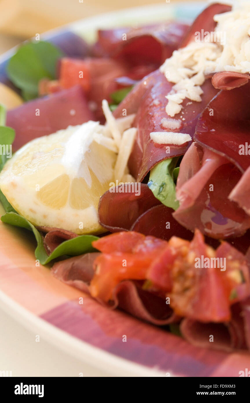 https://c8.alamy.com/comp/FD9XM3/bresaola-brisaola-air-dried-salted-beef-cured-curing-meat-beef-red-FD9XM3.jpg