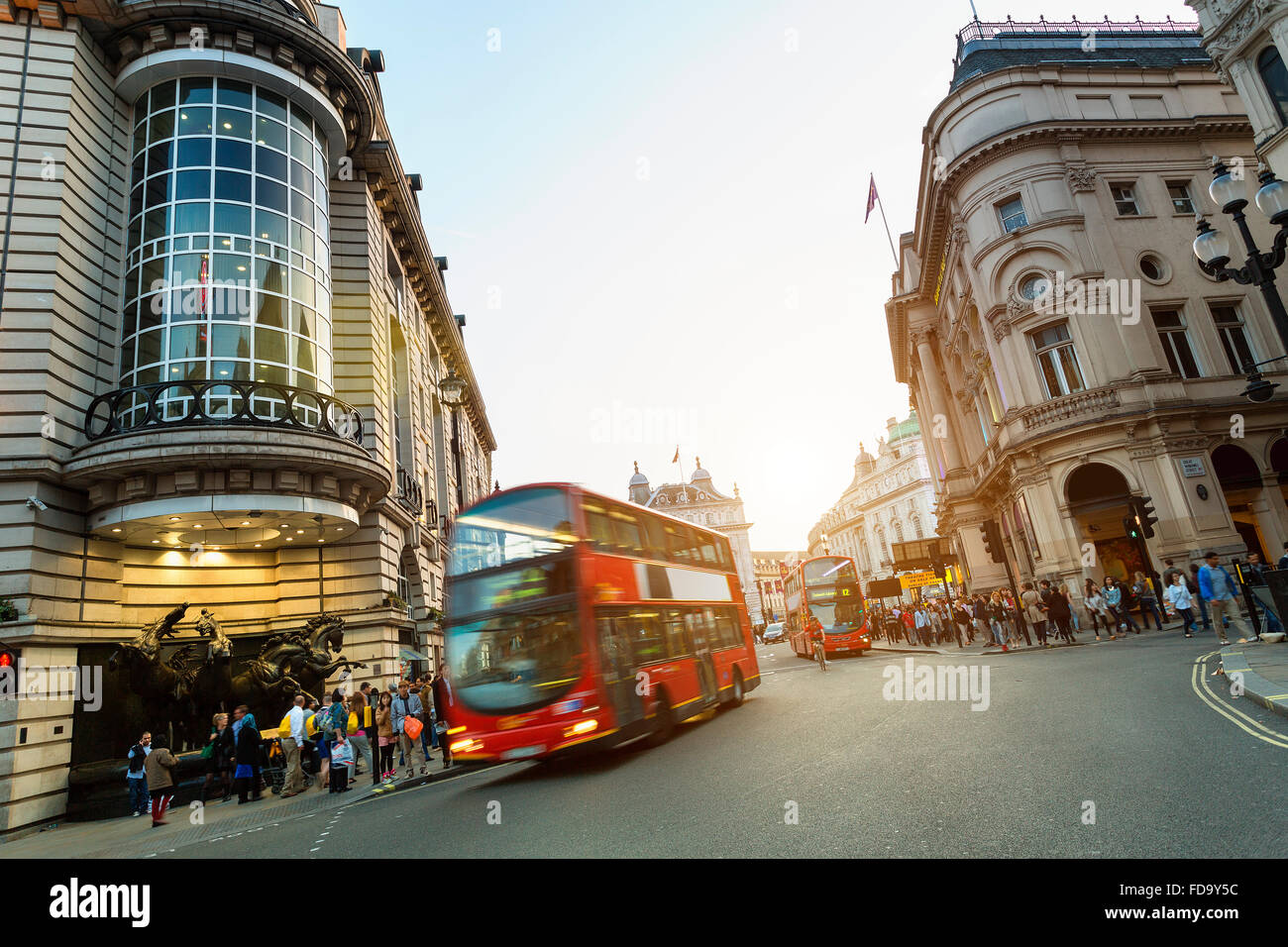 London, traffic on Piccadilly Circus Stock Photo