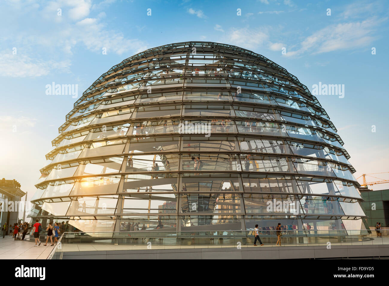 Europe, Germany, Berlin, Norman Foster's Dome of the Reichstag Building Stock Photo