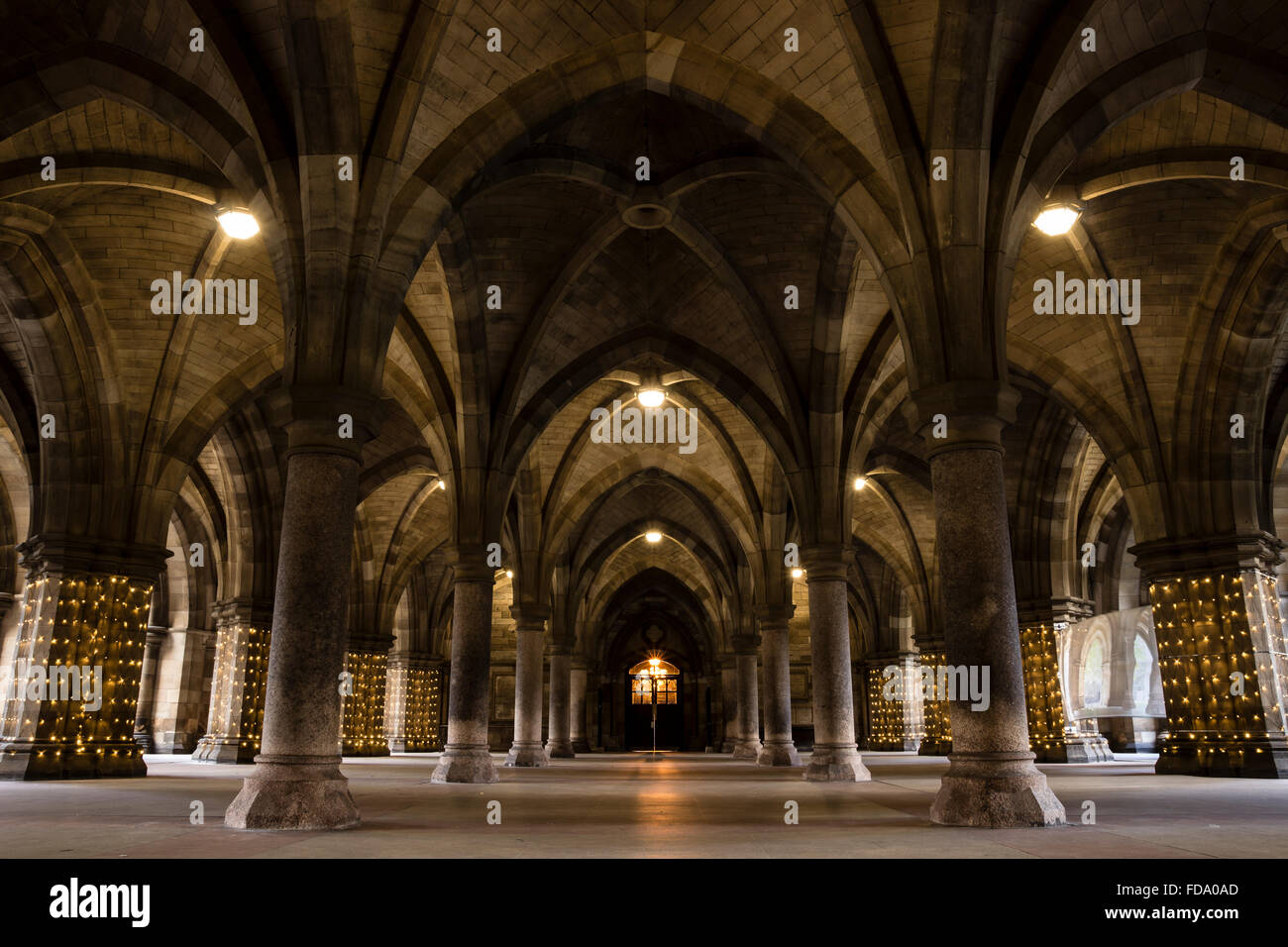 University of Glasgow cloisters Stock Photo