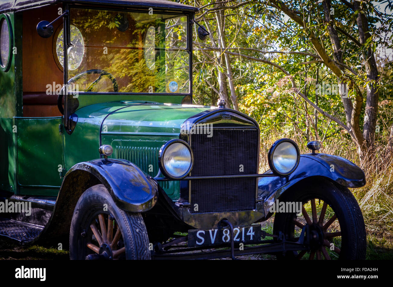 Model T Ford in the Yorkshire Arboretum Stock Photo