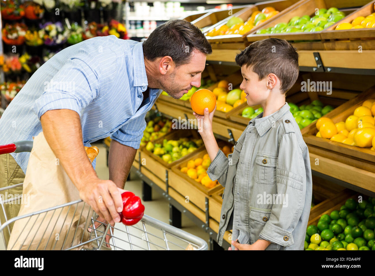 Child smelling food hi-res stock photography and images - Alamy