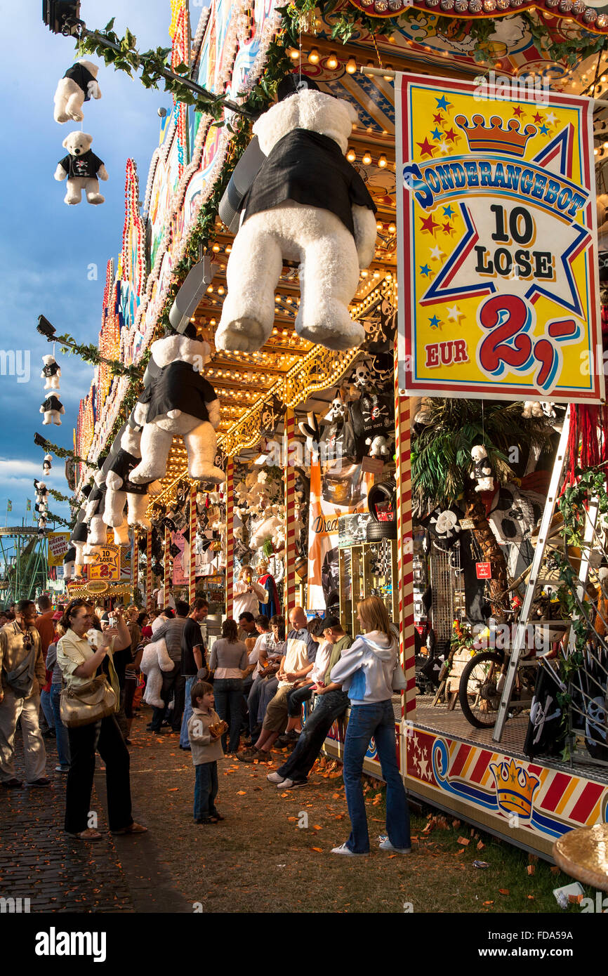 DEU, Germany, Duesseldorf, fun fair at the banks of the river Rhine in ...