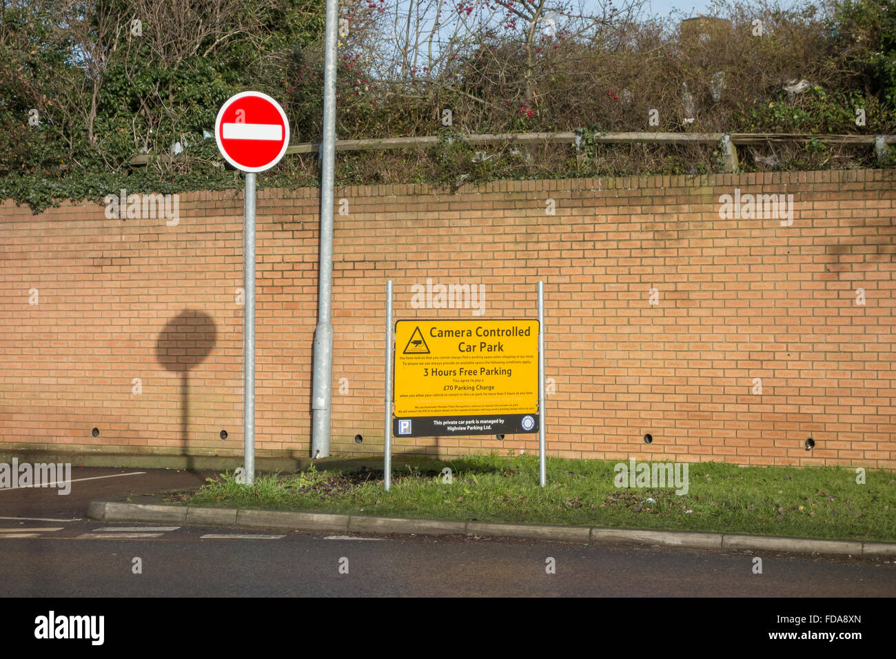 Contradictory car park signs Tesco Milton Stock Photo