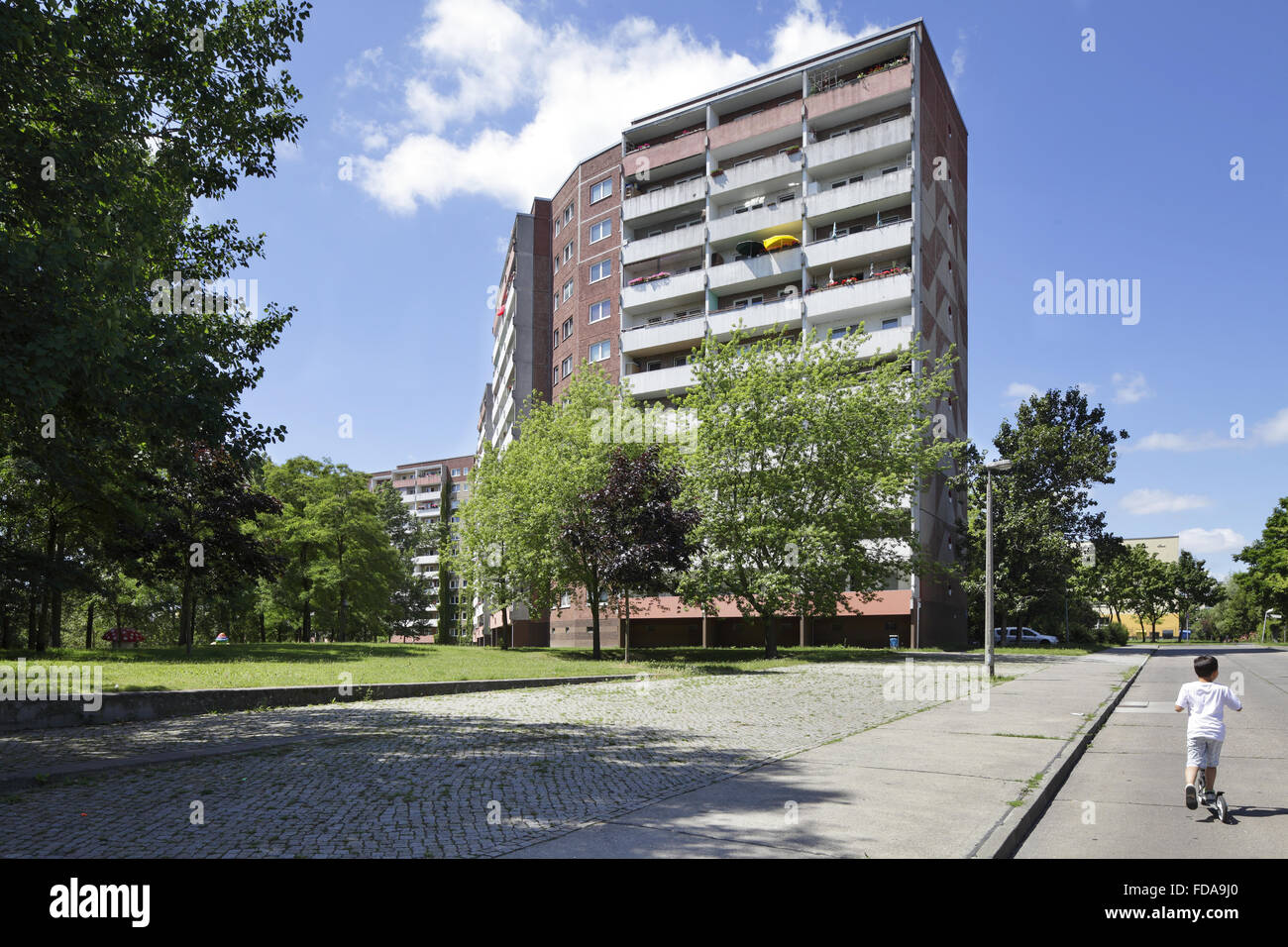 Berlin, Germany, prefabricated buildings in Berlin-Marzahn Stock Photo ...