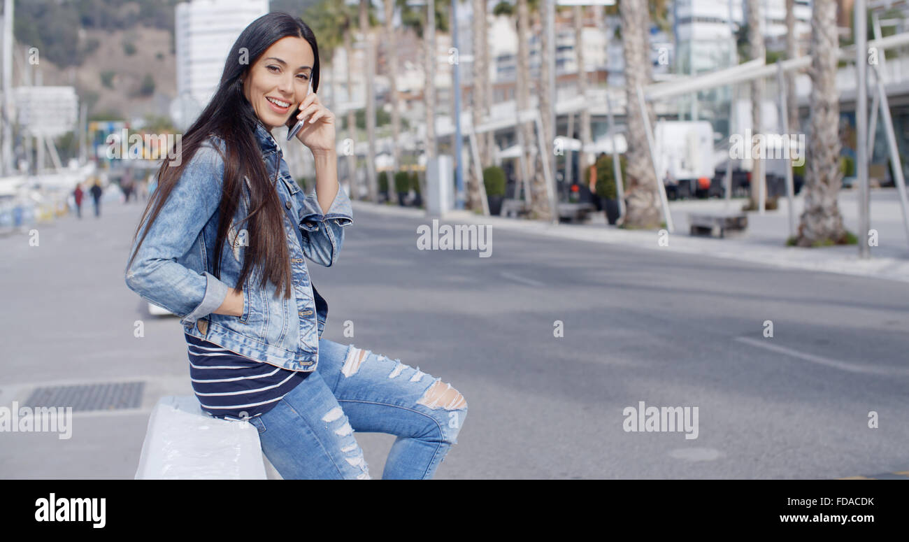 Denim outfit hi-res stock photography and images - Alamy