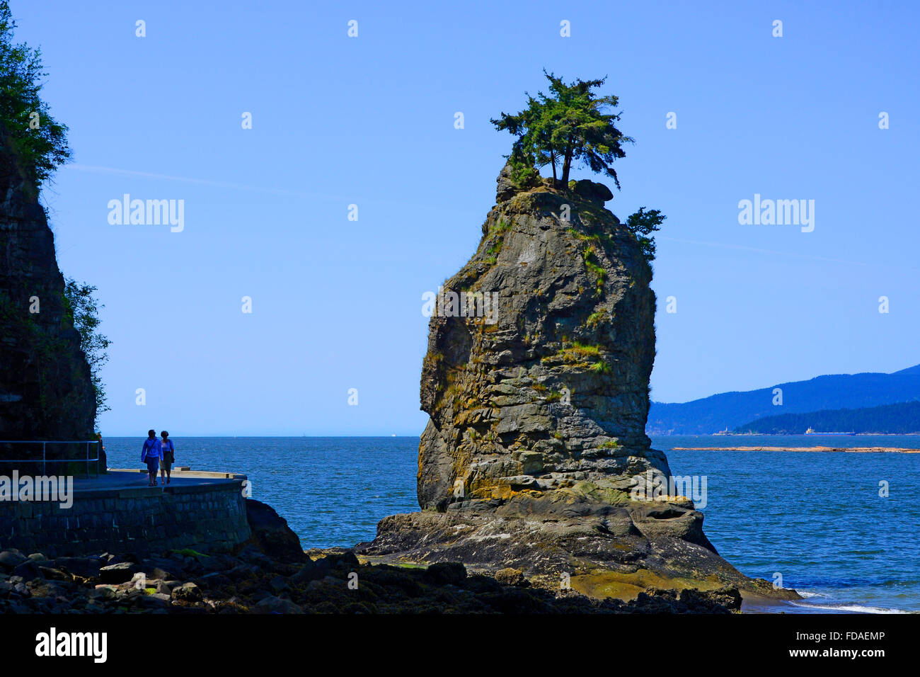 Siwash Rock Stanley Park Vancouver British Columbia Canada Stock Photo