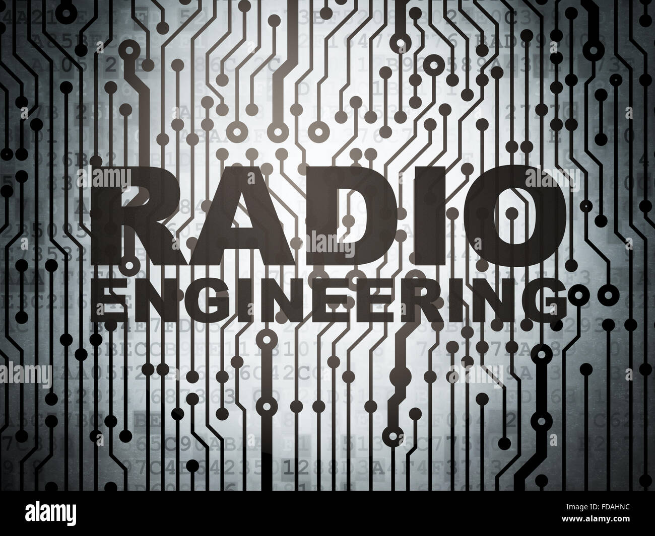 Science concept circuit board with Radio Engineering Stock Photo Alamy