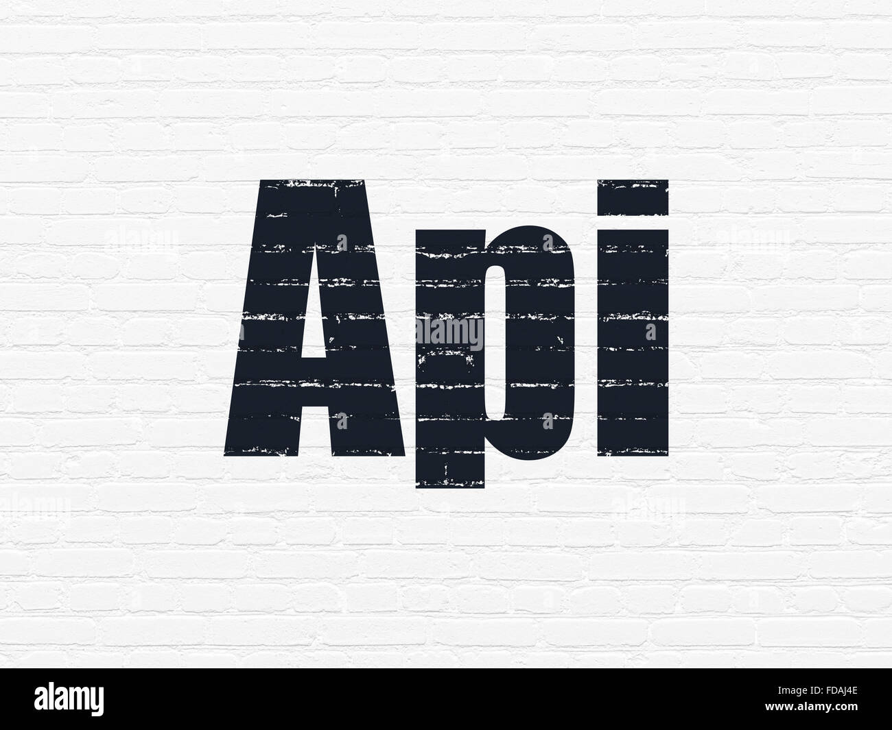 Programming concept: Api on wall background Stock Photo - Alamy