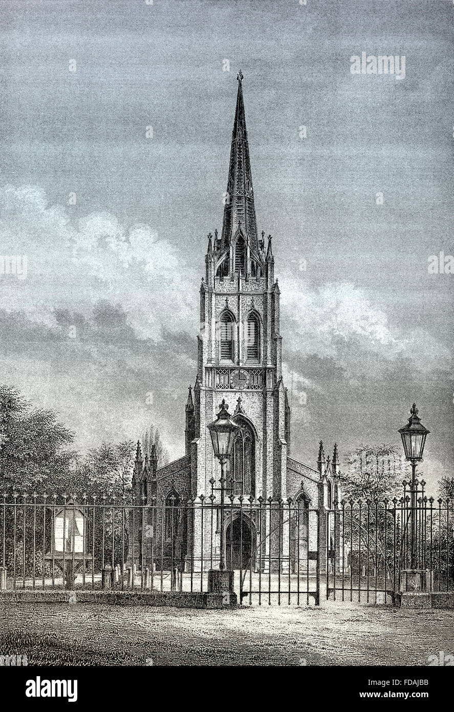 St Michael's Church, 19th century, Highgate, north London, Hampstead