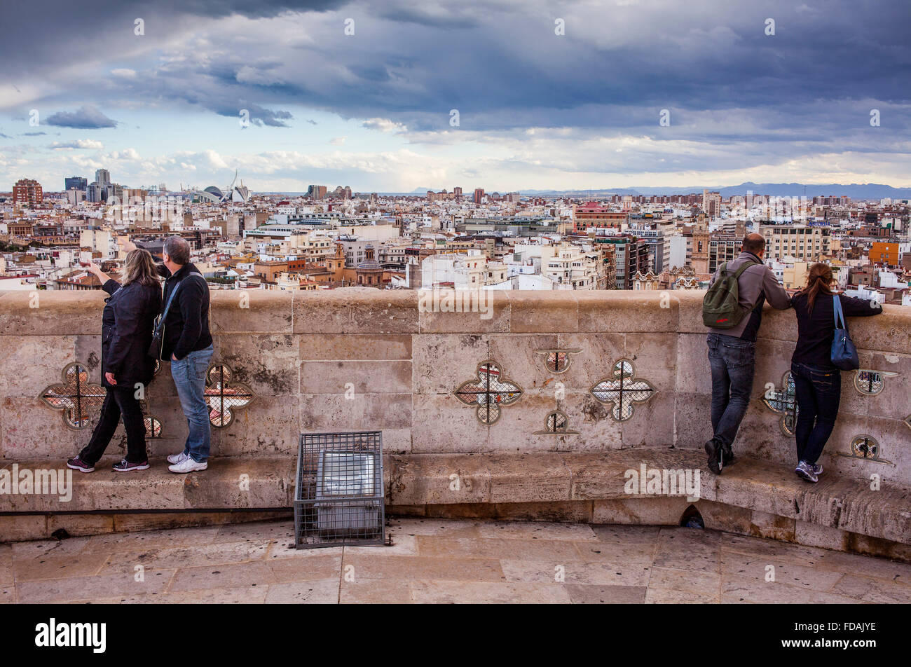 Cathedral.Views from the Miquelete bell-tower. Valencia. Spain. Stock Photo