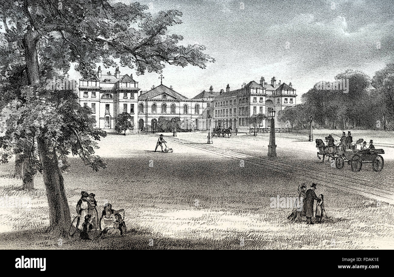 The Foundling Hospital, 19th century, Bloomsbury, London, England Stock