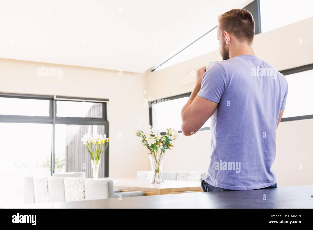 Rear view handsome man hi-res stock photography and images - Alamy