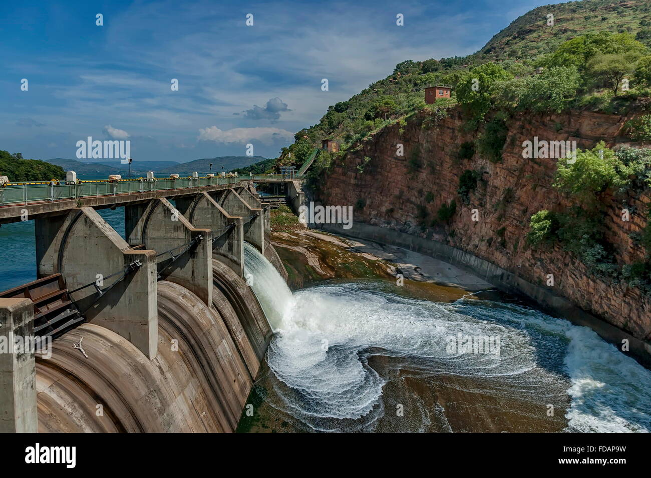 Spillway of Hartbeespoortdam near to Johannesburg South Africa Stock