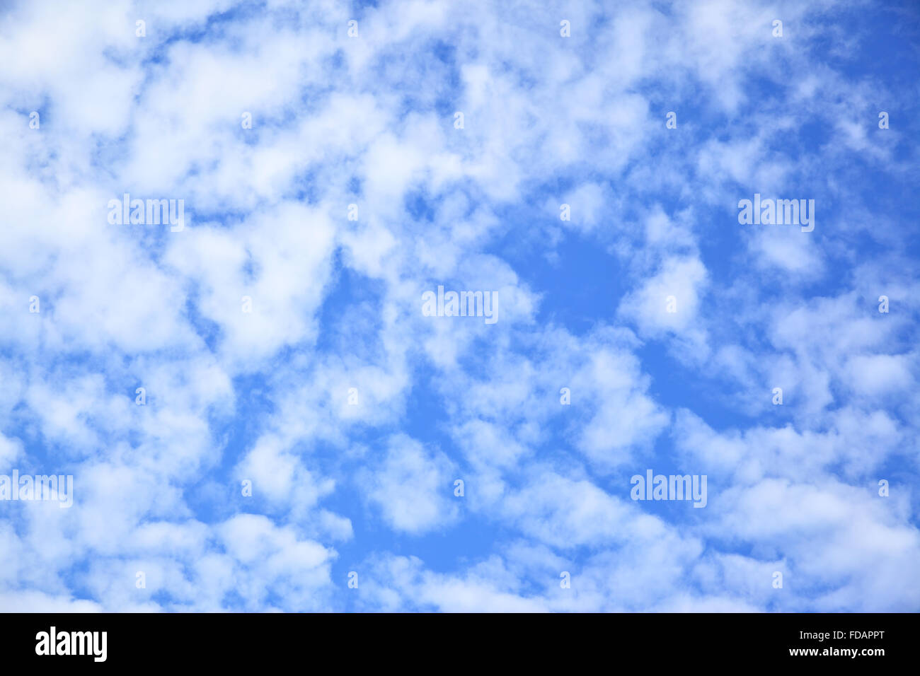 Sky with a lot of small clouds, may be used as background Stock Photo