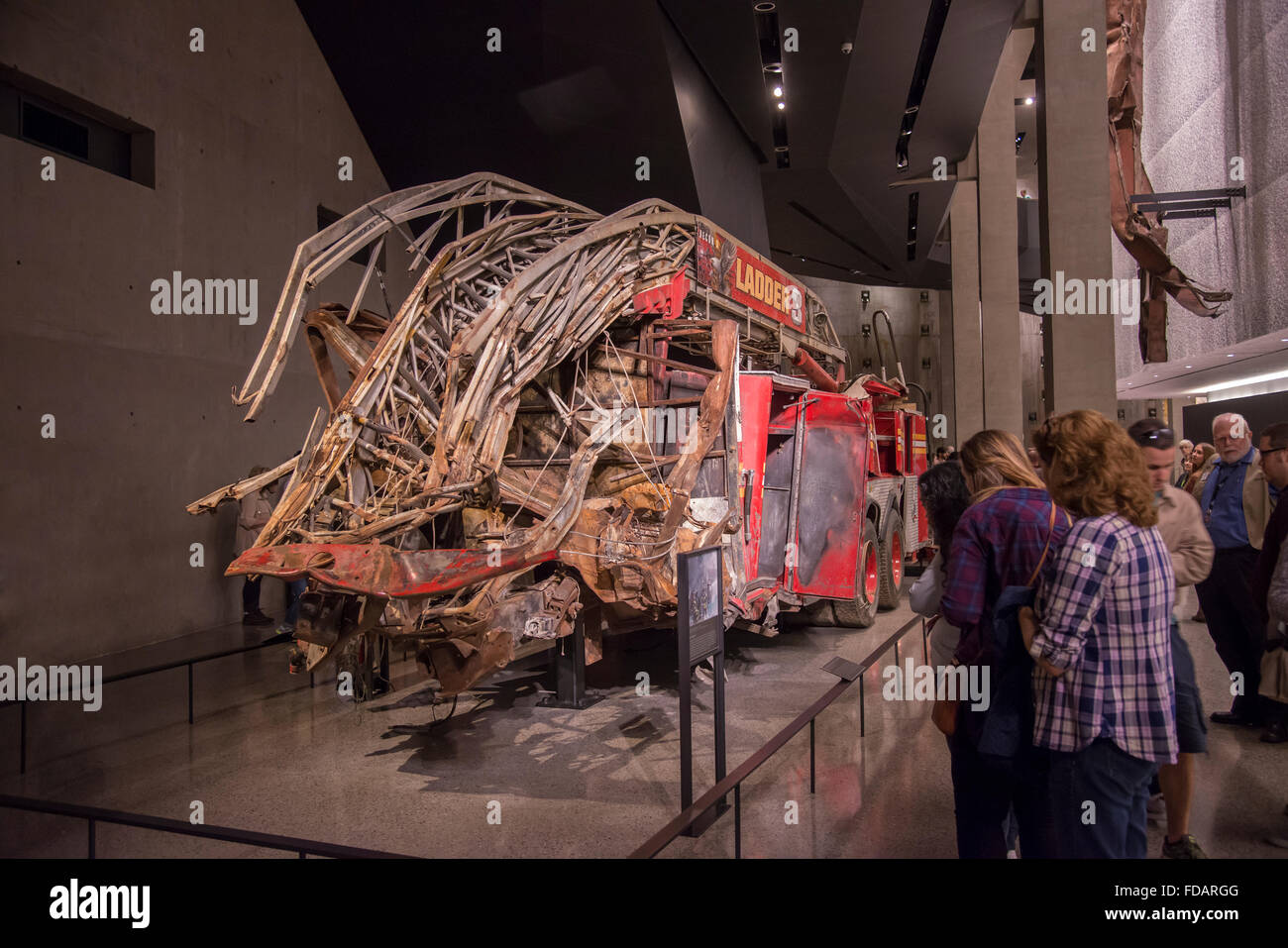 Inside World Trade Center 911 Memorial Museum, New York, NY USA Stock Photo