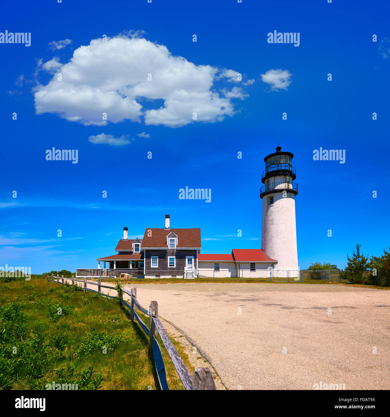 Cape Cod Truro lighthouse in Massachusetts USA Stock Photo