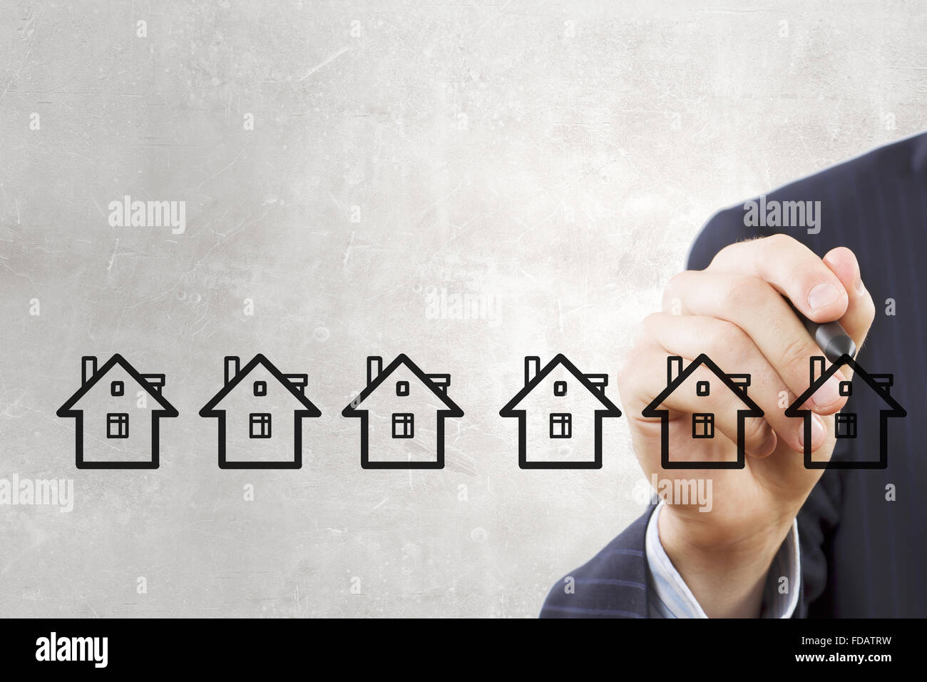 Close up of businessman drawing money concept Stock Photo - Alamy