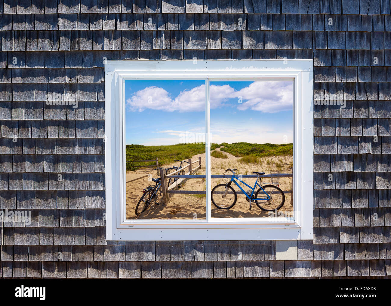Cape Cod window photomount Massachusetts USA Stock Photo Alamy