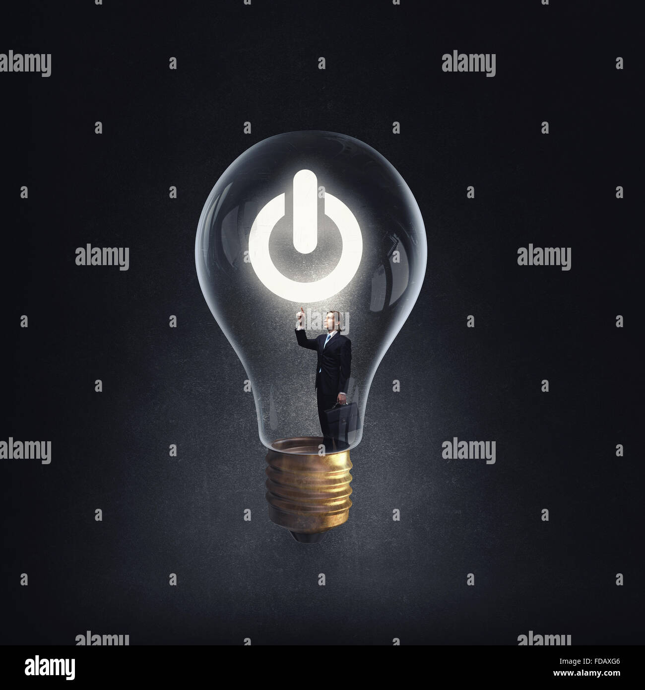 Man holding luminous idea inside light bulb Stock Photo - Alamy