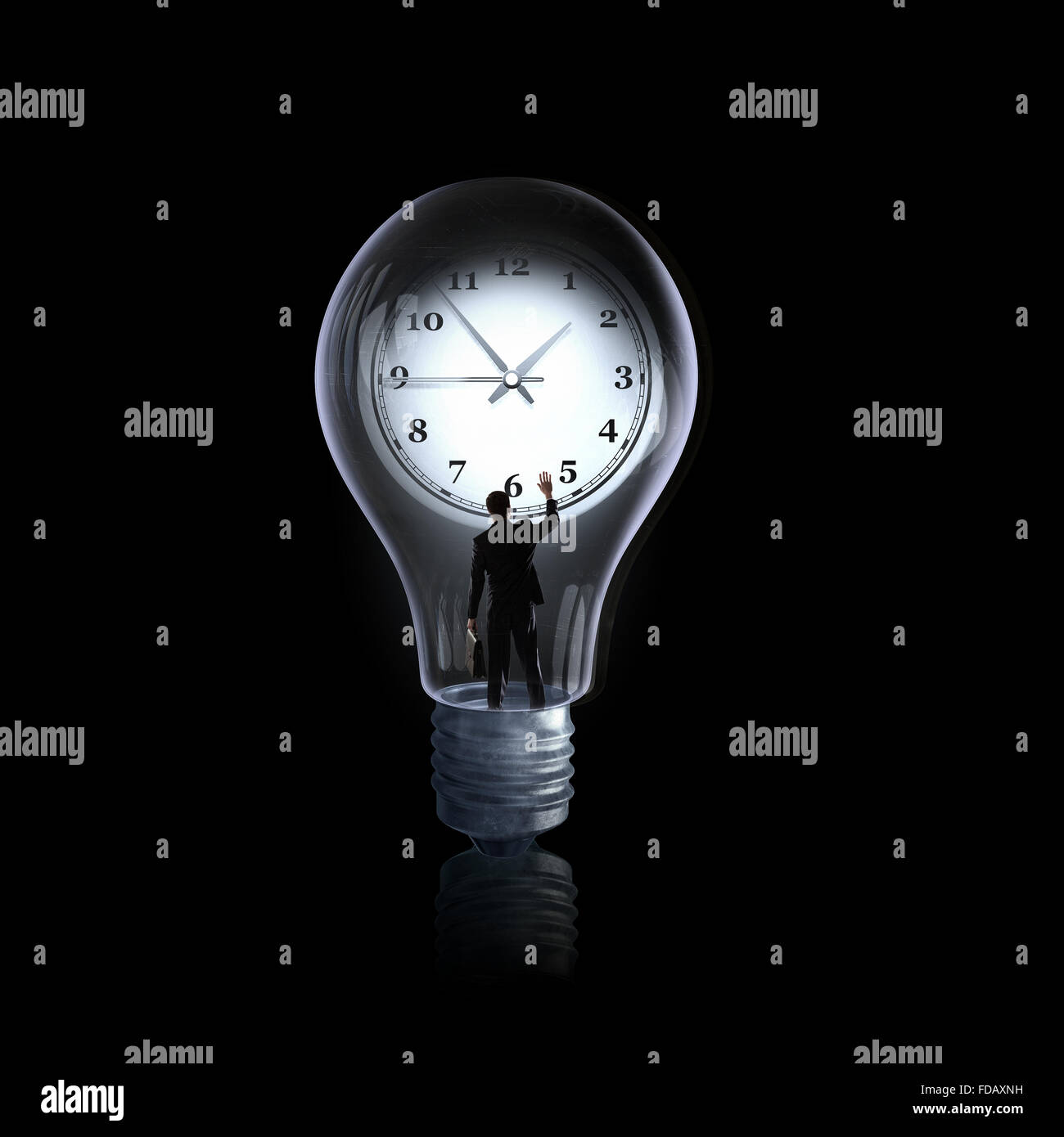 Man holding luminous idea inside light bulb Stock Photo - Alamy