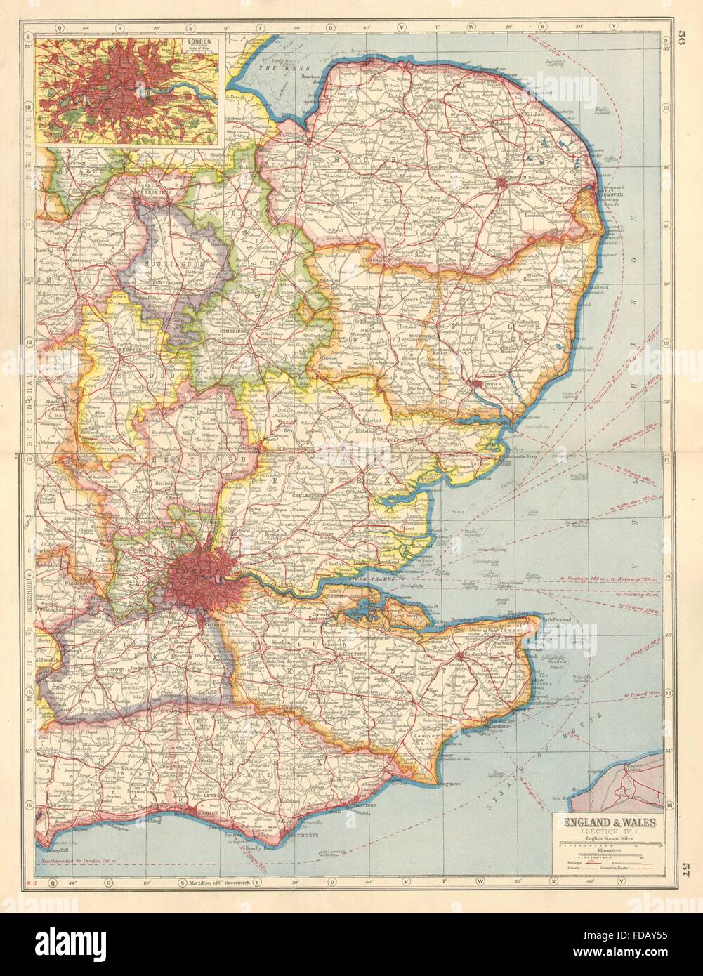 ENGLAND EAST Norfolk Suffolk Essex Kent Surrey Cambs; Inset London