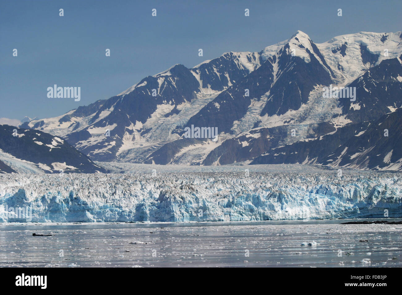 Beautiful, amazing Hubbard Glacier viewed from the water on a cruise to Alaska Stock Photo