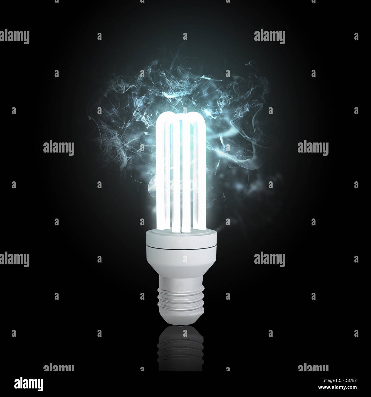 Glowing electrical light bulb on dark background Stock Photo - Alamy