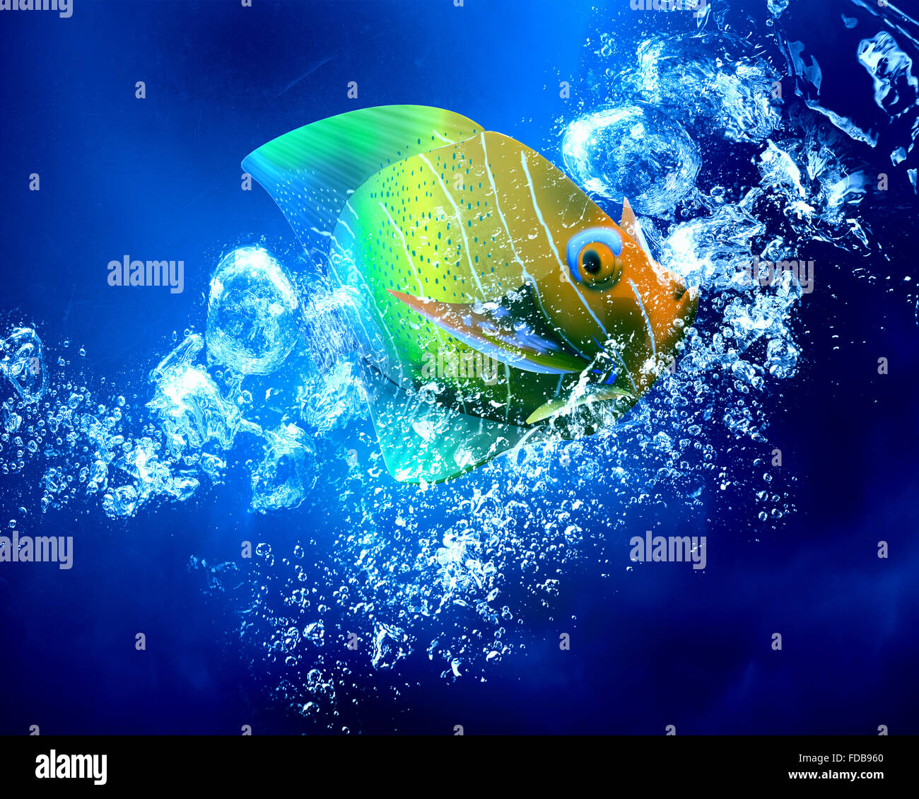 Exotic tropical fish in clear crystal blue water Stock Photo Alamy