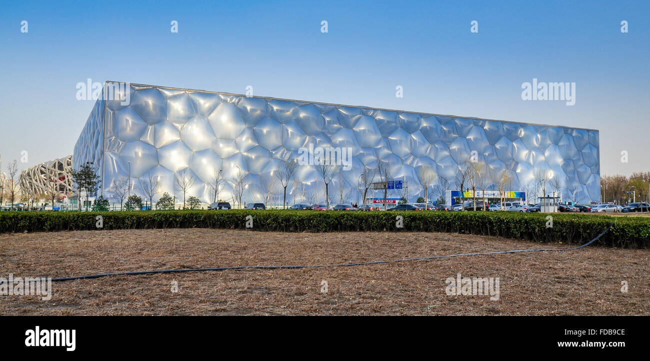 Beijing National Aquatics Center - Beijing, China Stock Photo