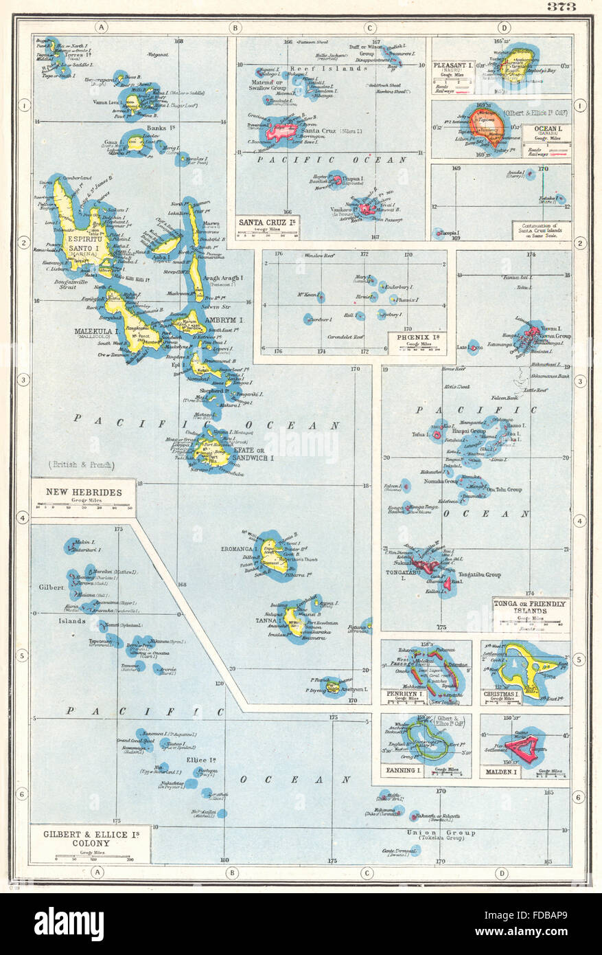 Map of the new hebrides hires stock photography and images Alamy