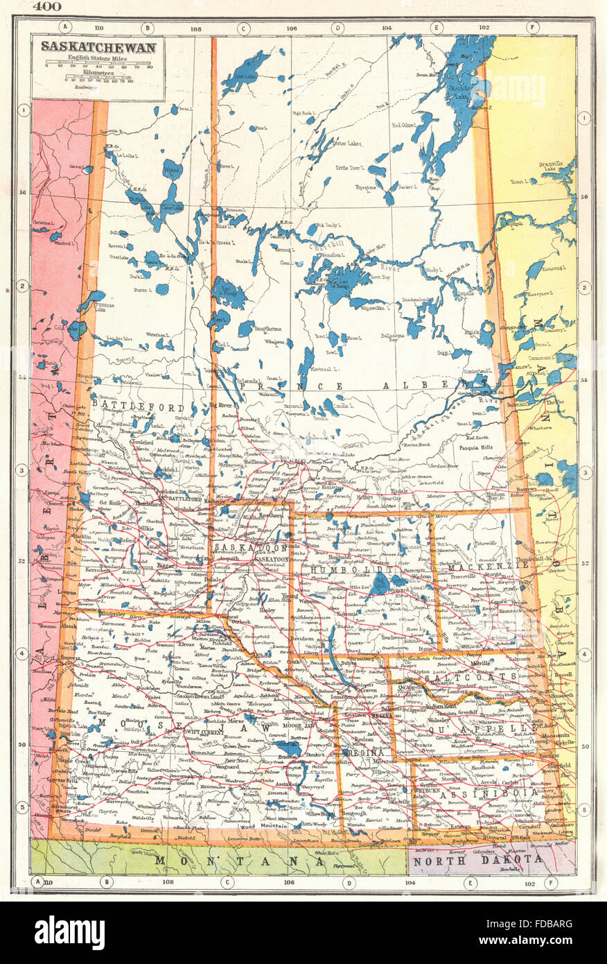 Saskatchewan Road Map
