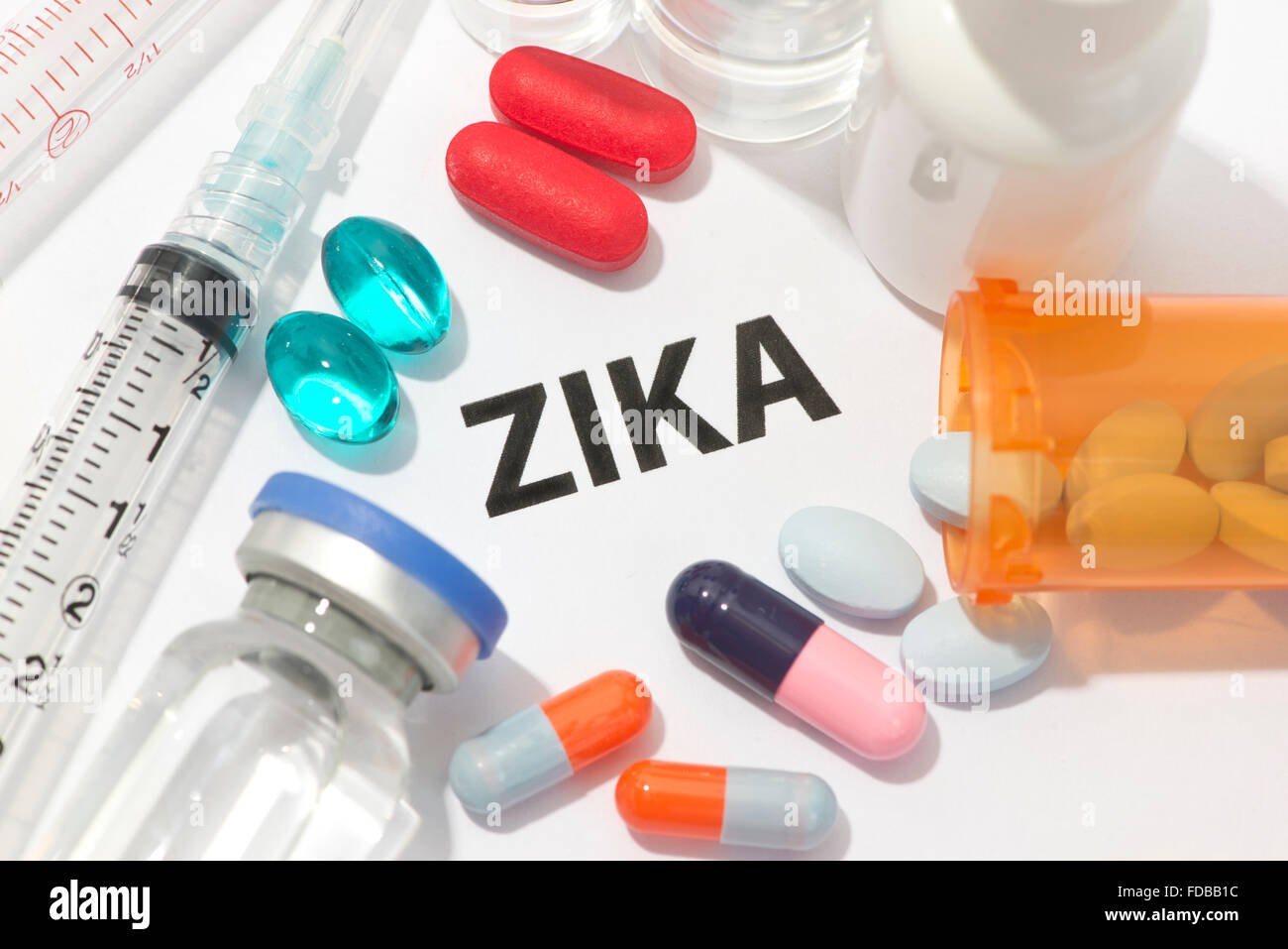 Zika virus concept photo with syringes and medication Stock Photo - Alamy