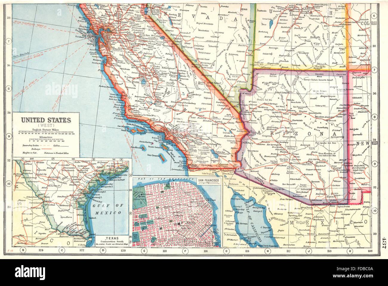 Map of west texas hi-res stock photography and images - Alamy