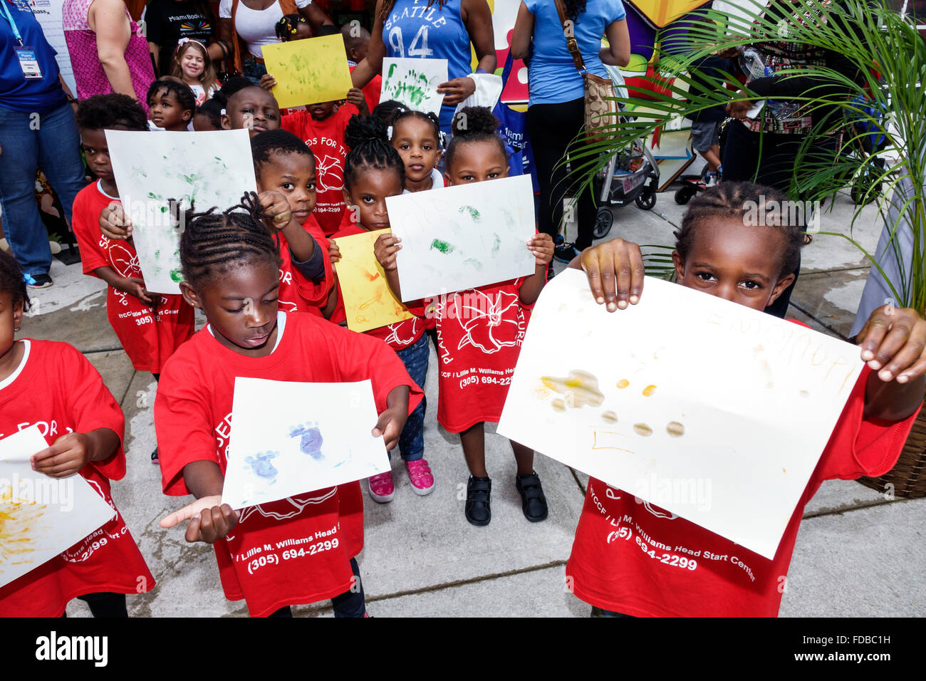 Miami Florida,Book Fair International,Miami Dade College campus,literary,festival,annual event,daycare,student students education pupil pupils,Black B Stock Photo