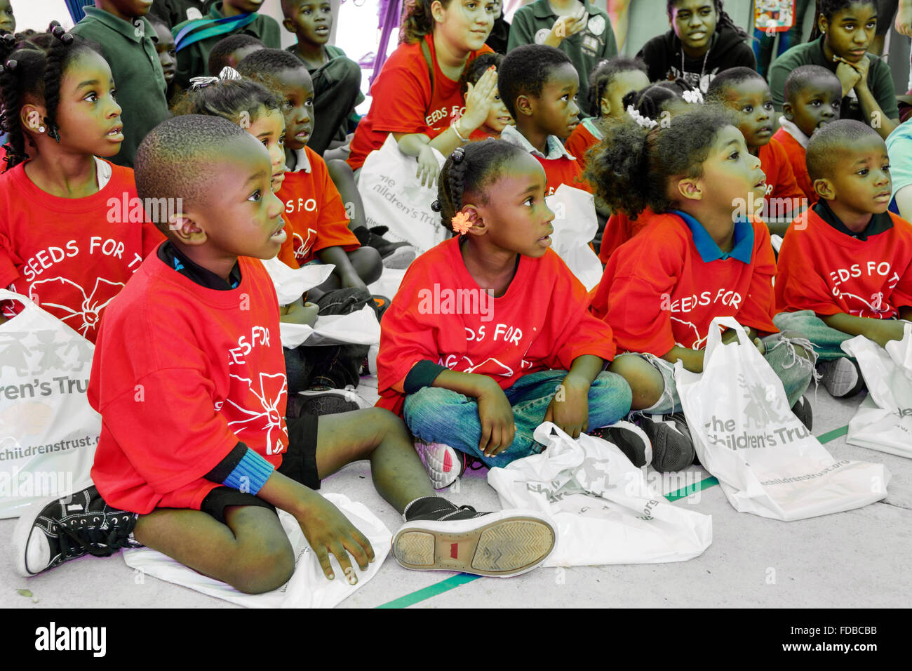 Miami Florida,Book Fair International,Miami Dade College campus,literary,festival,annual event,tent,daycare,student students education pupil pupils,Bl Stock Photo