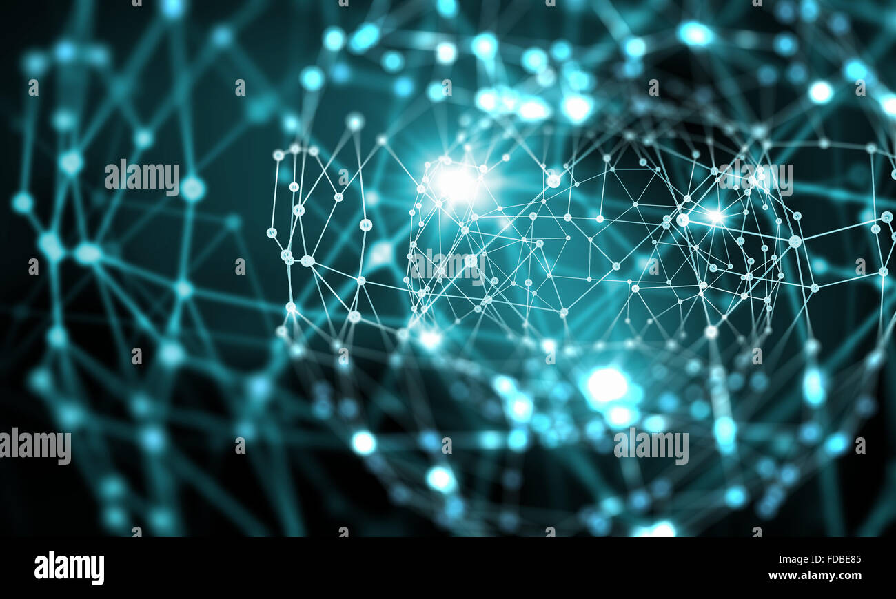 Blue virtual technology background with lines and grids Stock Photo Alamy