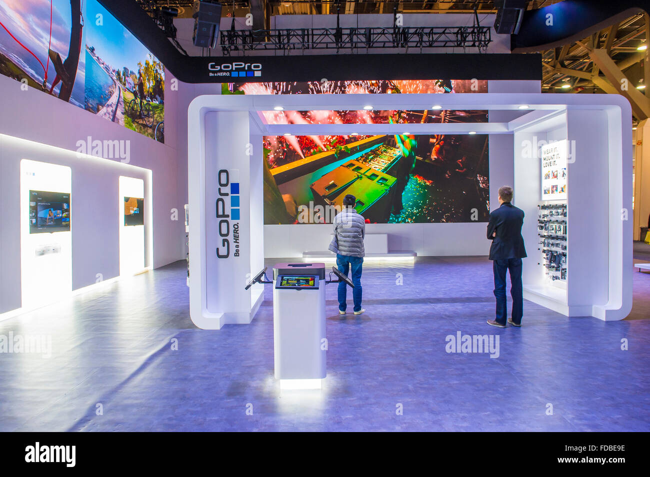 The GoPro booth at the CES show held in Las Vegas Stock Photo - Alamy