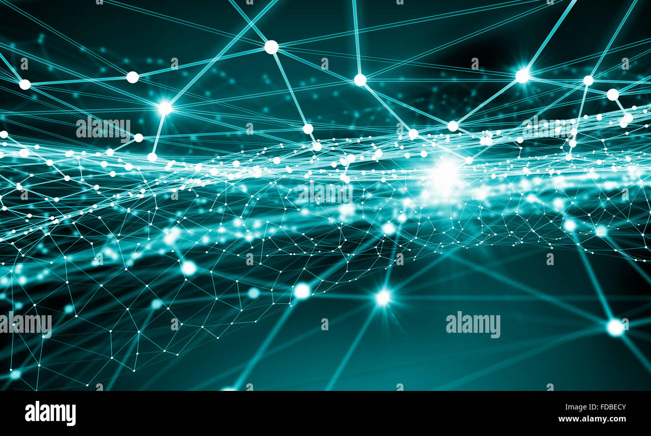 Blue virtual technology background with lines and grids Stock Photo Alamy