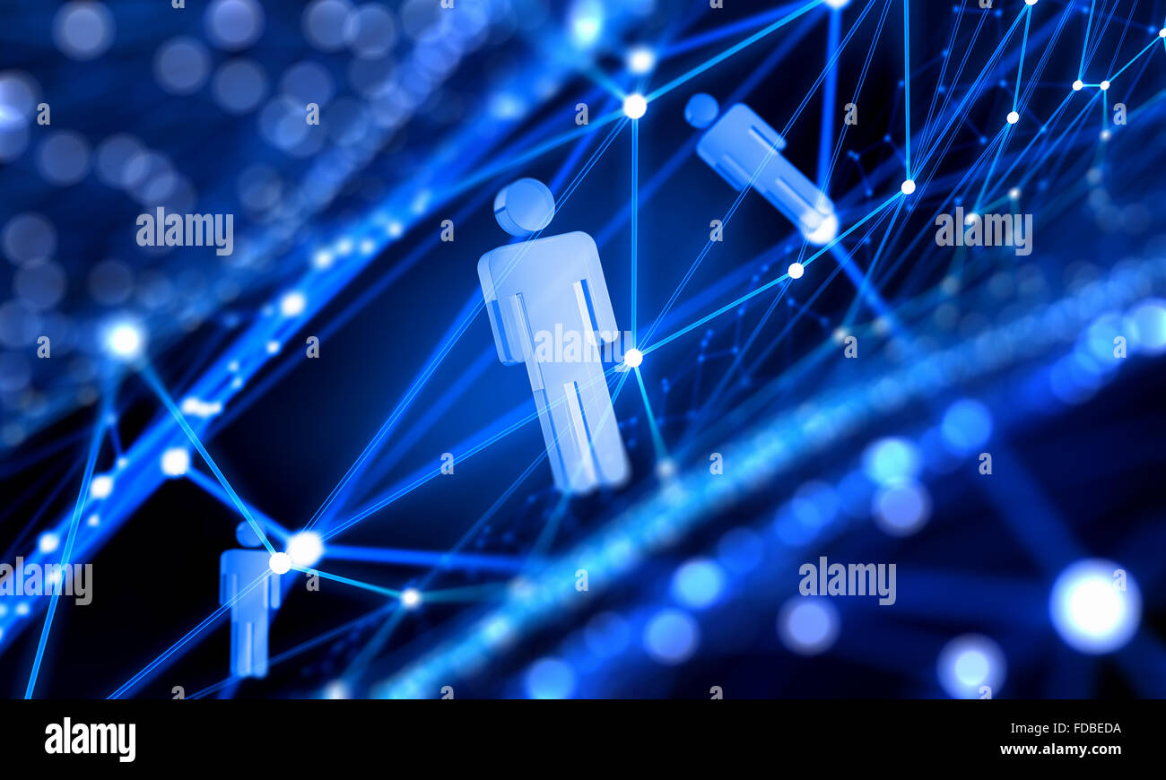 Blue virtual technology background with lines and grids Stock Photo Alamy