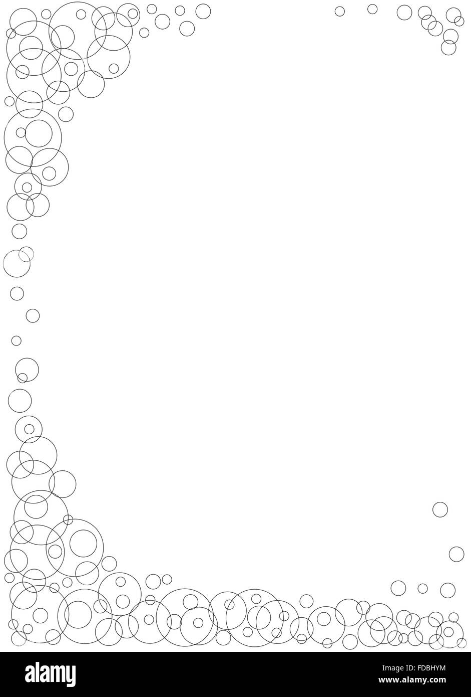 A thin line circle page border over a white background Stock Vector