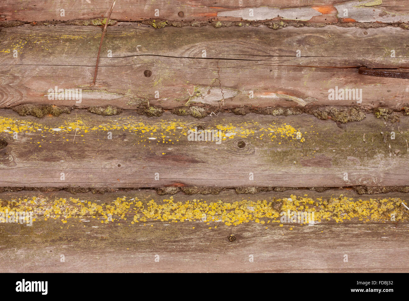 old log house wall background Stock Photo