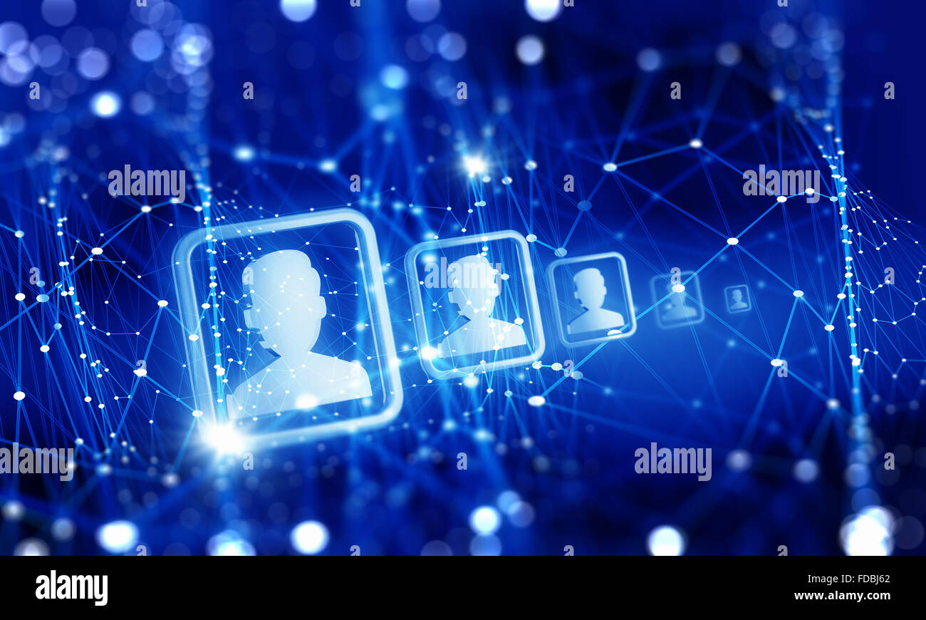 Social Networking Background Digital technology background with social networking and interaction ...