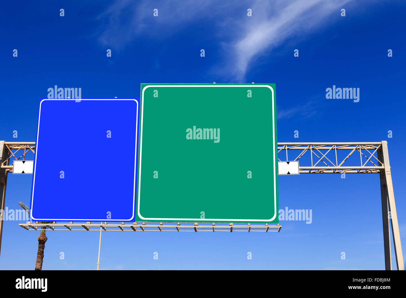 Large Blank road sign with blue sky in the background Stock Photo - Alamy