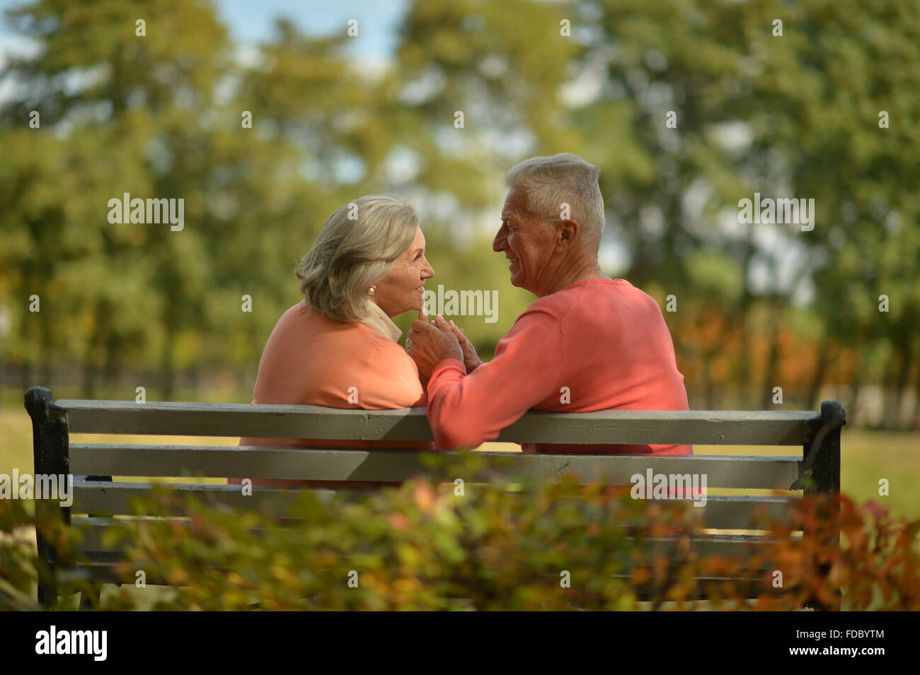 Happy Mature couple in autumn Stock Photo - Alamy