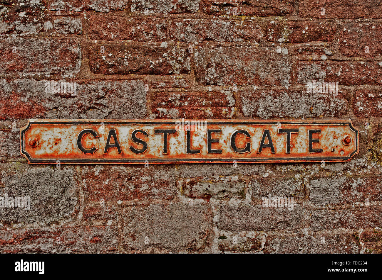 Castlegate Sign, Penrith Stock Photo Alamy