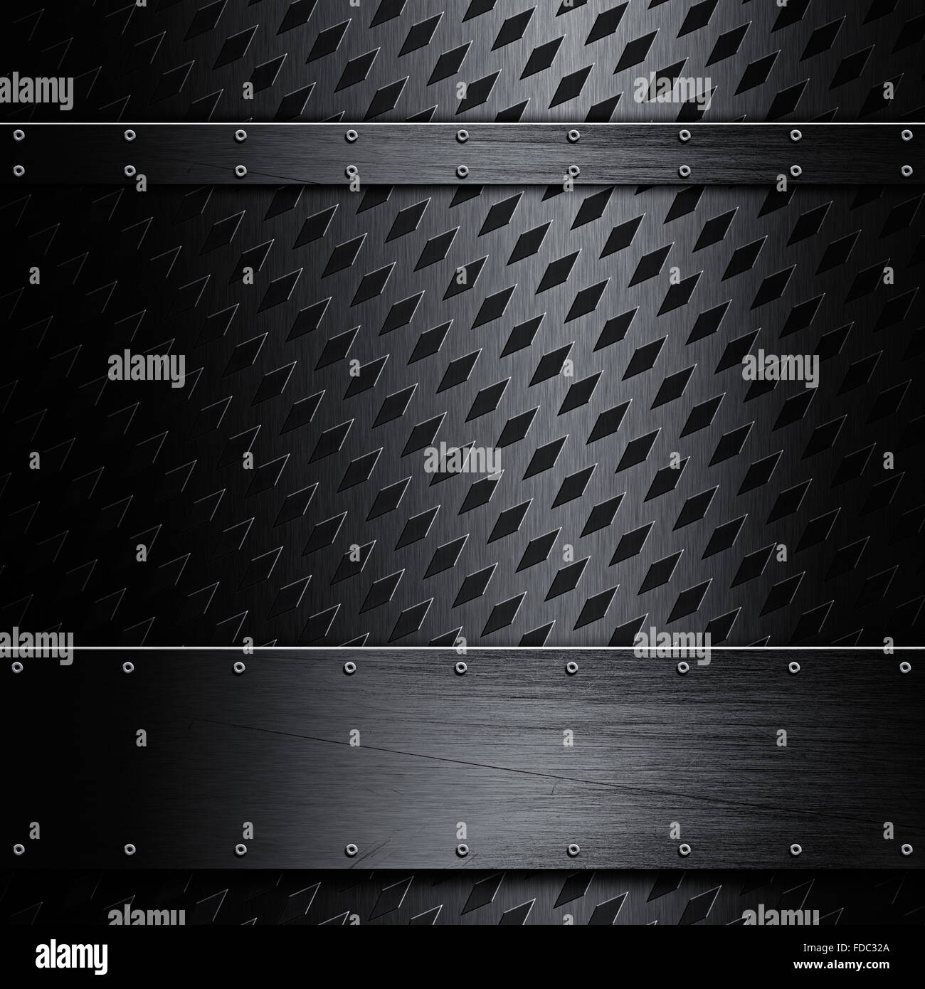 Dark metallic texture background with rivets and board Stock Photo - Alamy